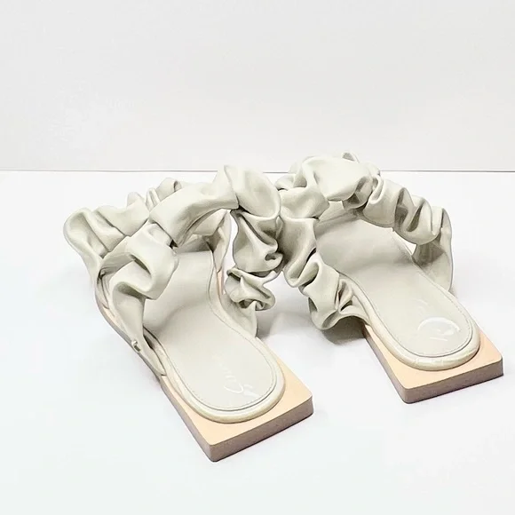NEW Circus by Sam Edelman Women's Iggy Ruched Slide Sandals Ivory - Picture 8 of 8